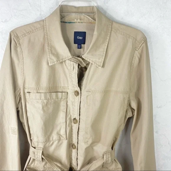 [Gap] Tan Button Down Utility Jacket